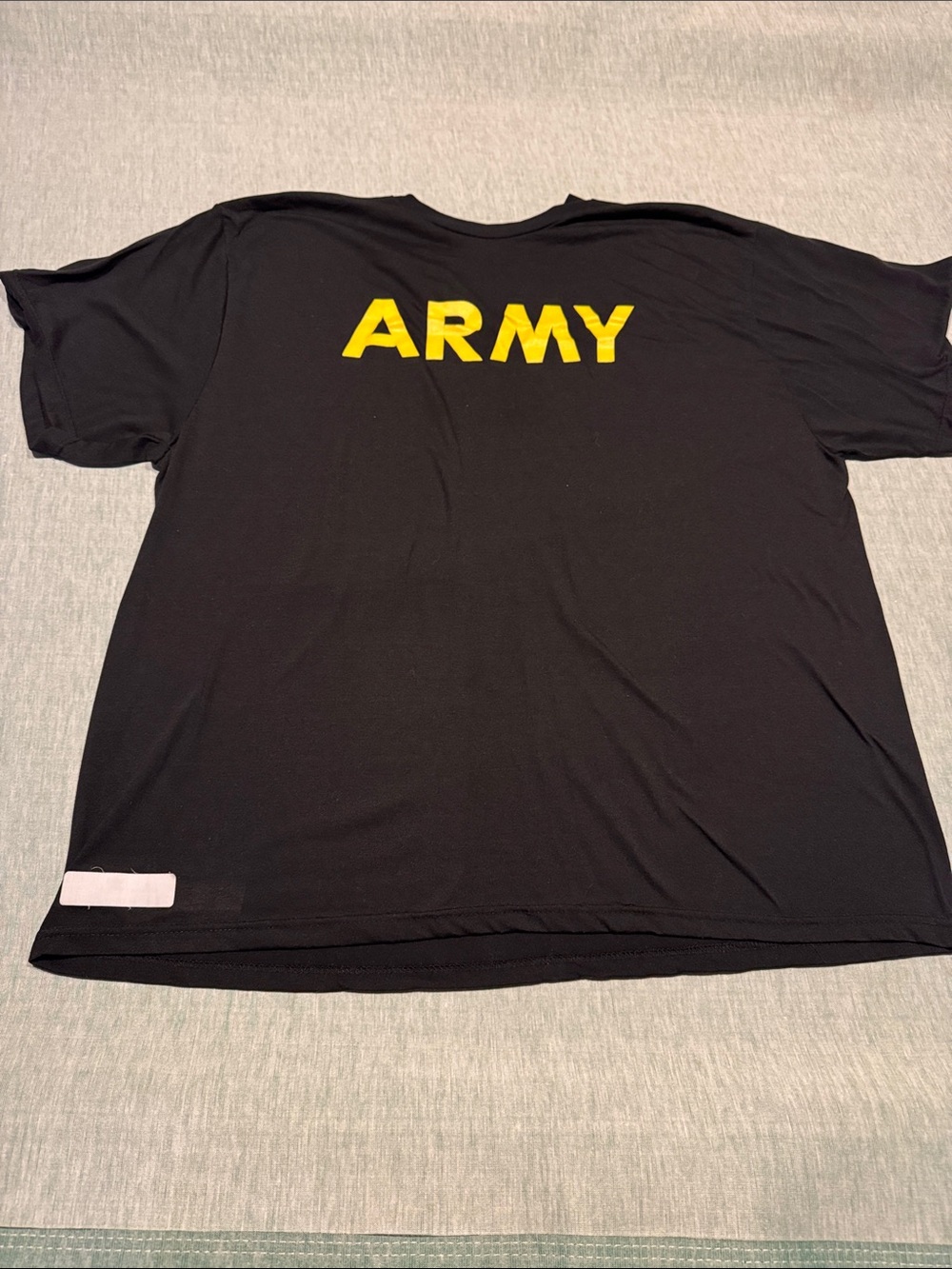 ARMY Logo Short Sleeve Tee - Black with Yellow Print